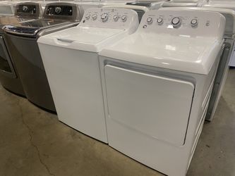 GE XL CAPACITY WASHER DRYER SET ELECTRIC WARRANTY DELIVERY ETC.