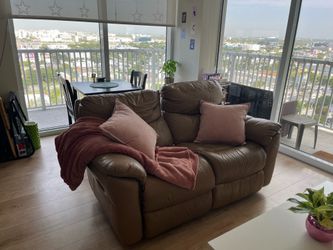 Couch recliner love seat leather