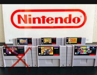 Super Nintendo SNES Video Games retro vintage