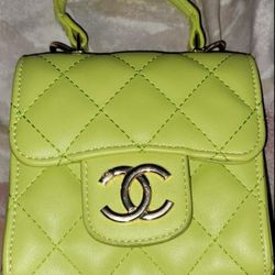 chanel lime green bag