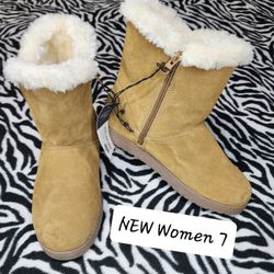 NEW Cat & Jack brown boots Junior 5/ Women 7