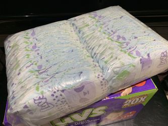Luvs Diapers Size 1, set of 58 new diapers, bag is sealed for $14.00, my baby outgrew them.