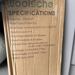 New Shredder 14 Sheet 6 Gallon