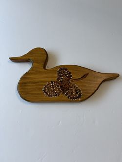 Vintage Handmade Wooden Duck 