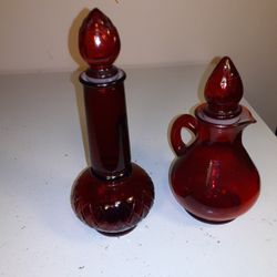 Pair Of Avon Perfume Bottles 