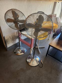 2 oscillating fans
