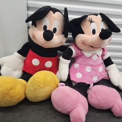 Large  Micky And Minnie Plush