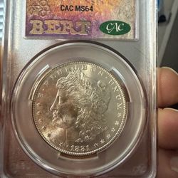 1881 S Morgan Dollar CAC MS64