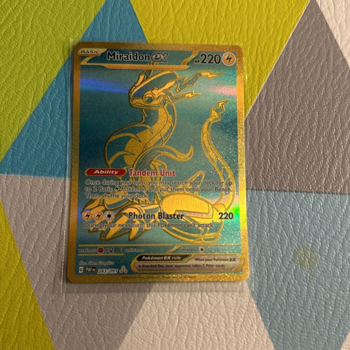 miraidon card sleeves Pokemon Game Deck Shield Crafted with archival Scarlet & Violet ETBs