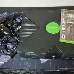 Original Xbox Console Bundle + Controller + Splinter Cell (Tested & Working)