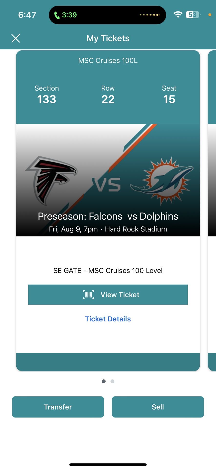 Dolphins Vs Falcons Preseason August 9th