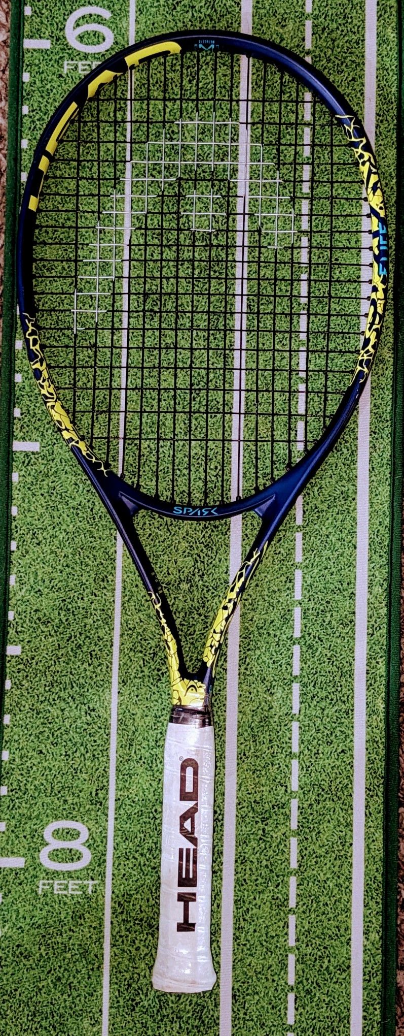 Head Spark Elite Tennis Racquet, 4 3/8-3 Metallix Crystalline Alloy, New