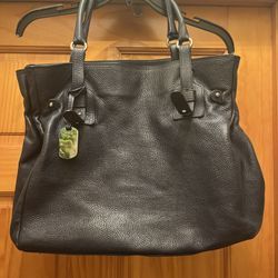 FURLA leather bag. Beautiful deep blue color.  Soft leather. The bag is a large size. Great for everyday wear. Overall in great condition no damages o