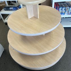 2 Round Tiered Shelves 