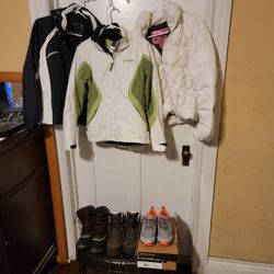 Ski Hicking Jackets And Boots Shoes Read Description
