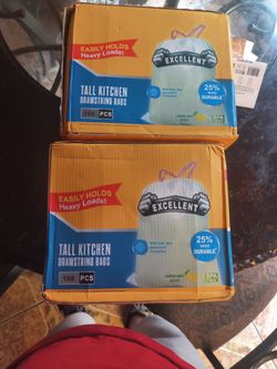 Tall kitchen drawstring bags