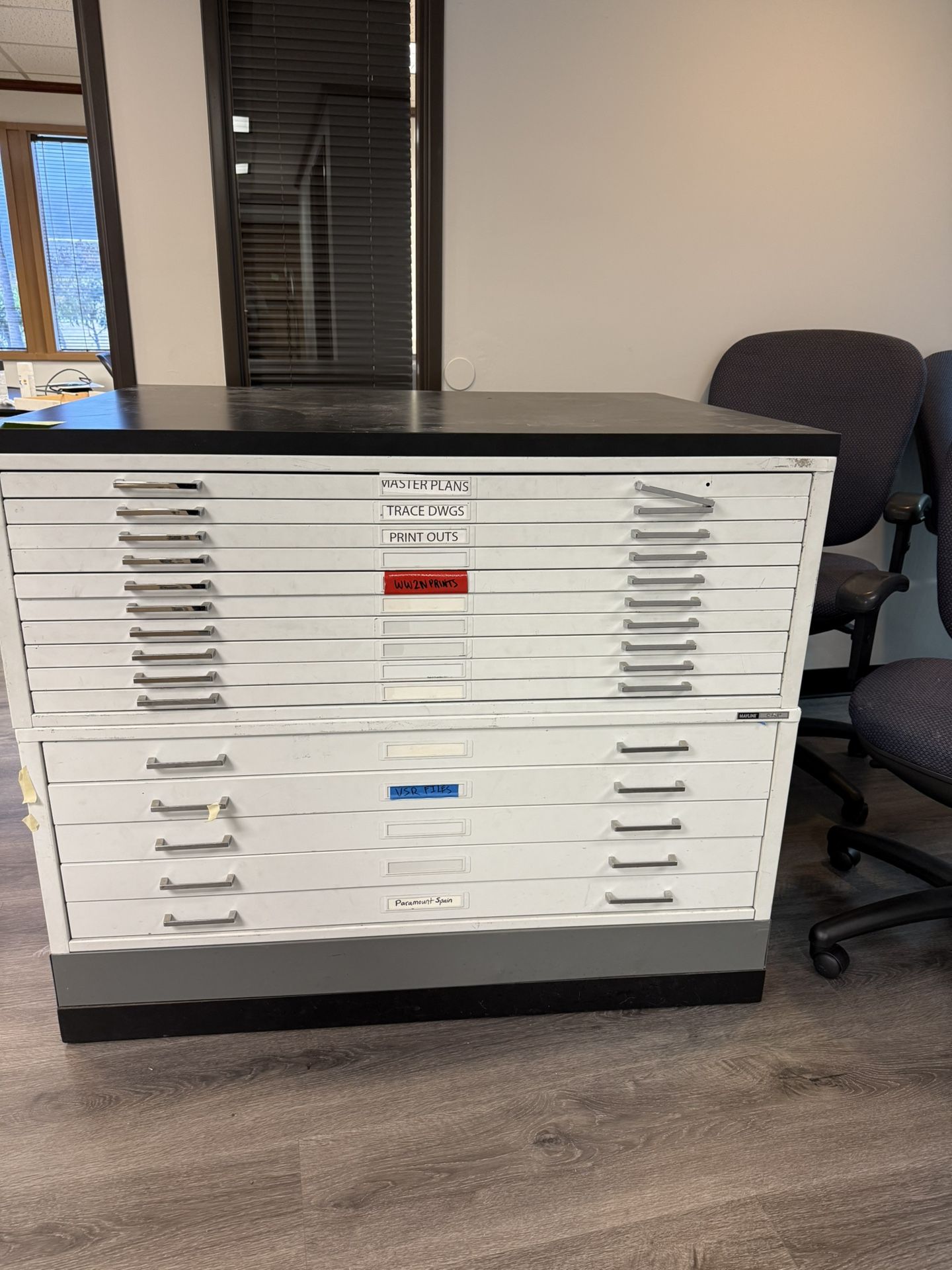 Mayline Flat File Cabinet – 10 Drawers