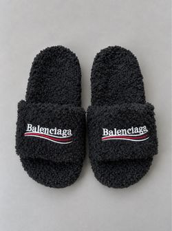 Balenciaga Fur Slides