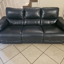 Leather Reclining Sofa Couch