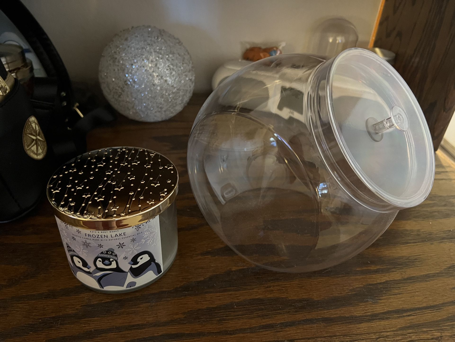 Plastic Candy Jar w/Lid
