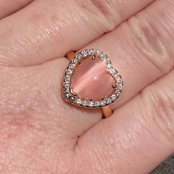 Cats Eye Rose Gold Ring S925