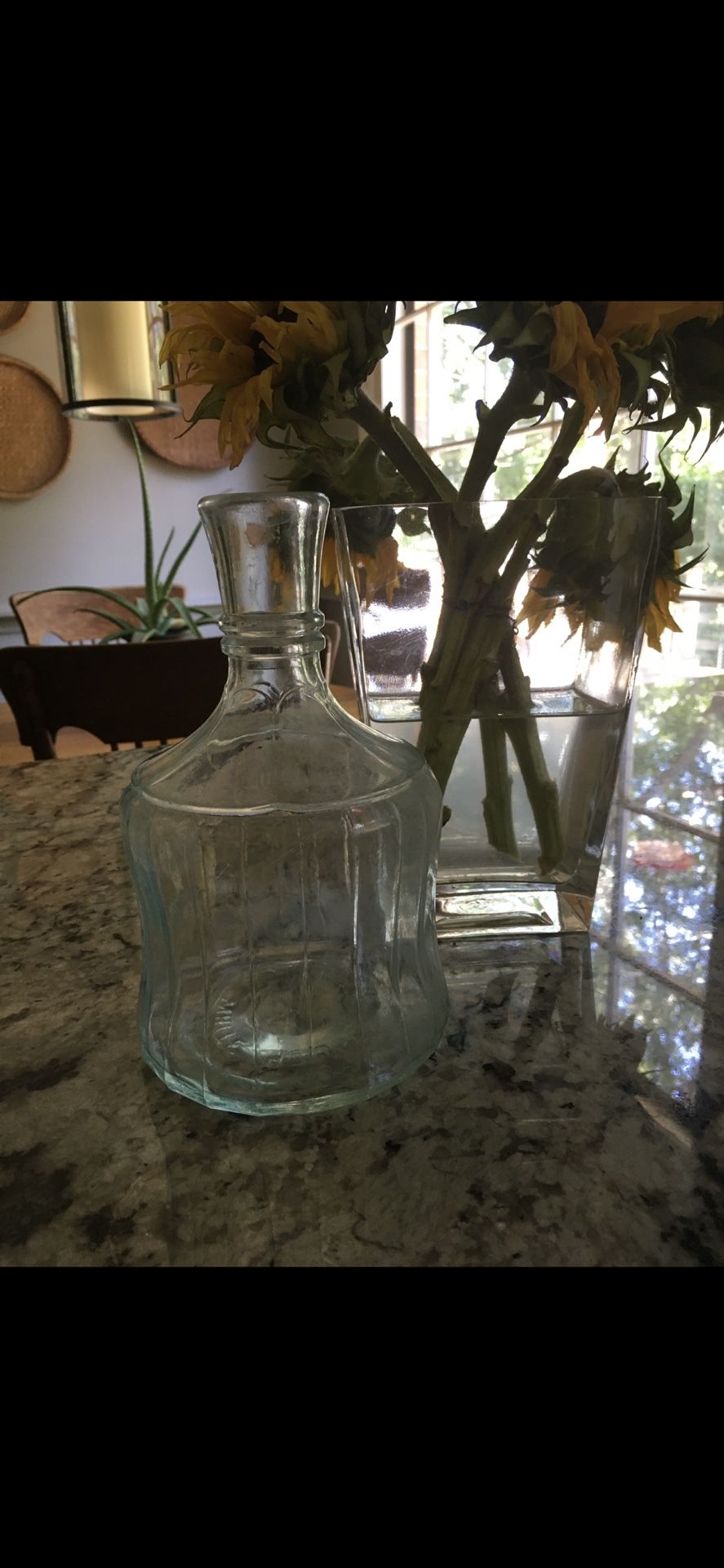 Antique Green Glass Bottle