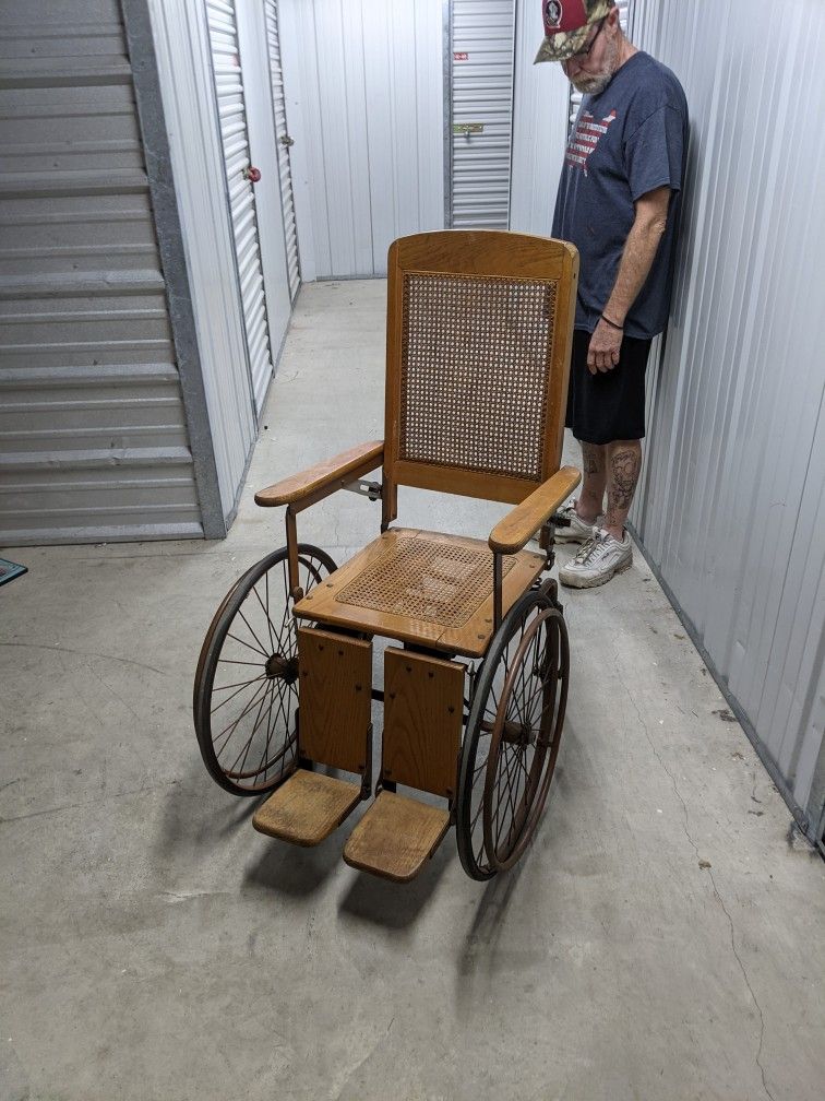 Old Wooden Wheelchair