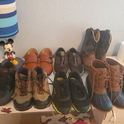 Large Lot Of Boys Shoes, Sizes12-4
