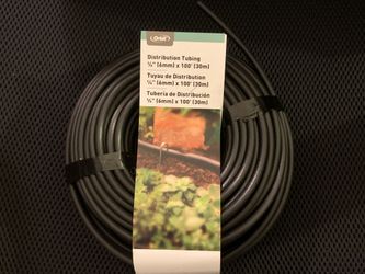Orbit 100 FT Feet Drip Irrigation 1/4" Black Distribution Tubing Water Watering Garden Landscaping