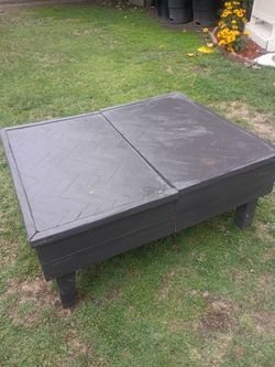 Wooden storage table