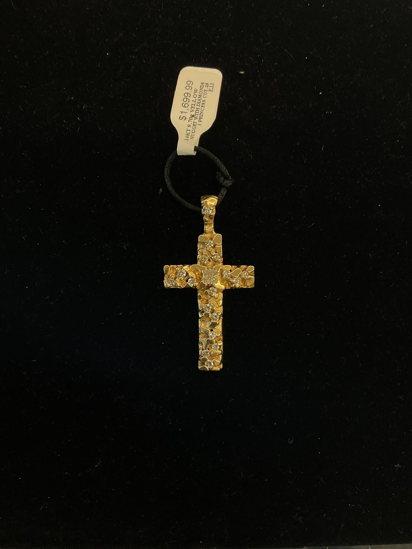14k Cross Nugget Pendant 39312-1