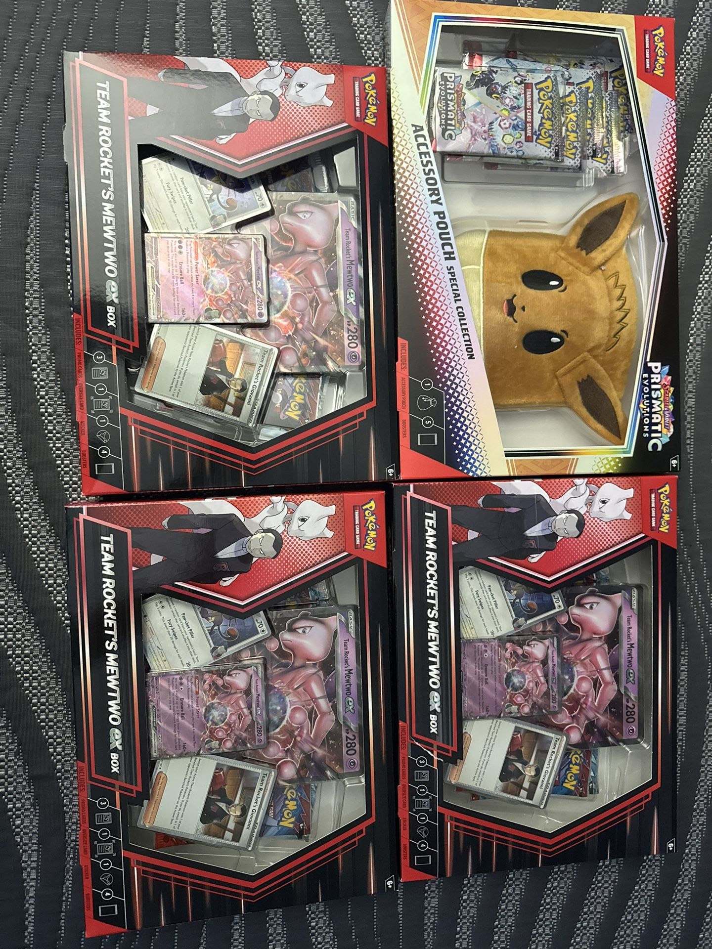 Pokemon Prismatic Pouch And Destined Rivals (Mewtwo’s Ex Box) Bundle