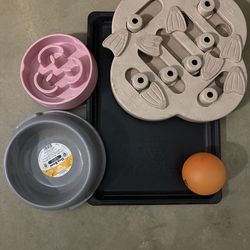 Puppy bowls/feeders/ball