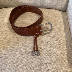 Michael Kors braided woven leather belt
