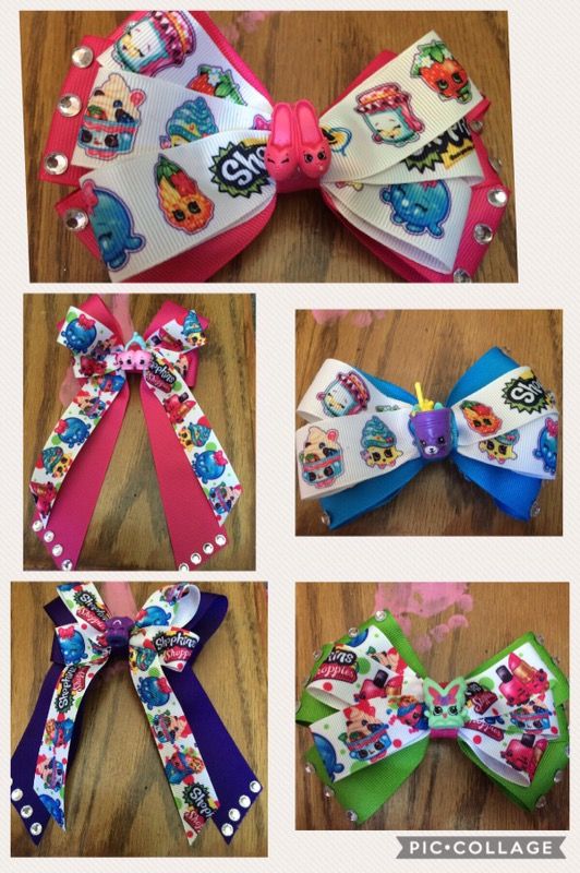 Shopkins hair bows