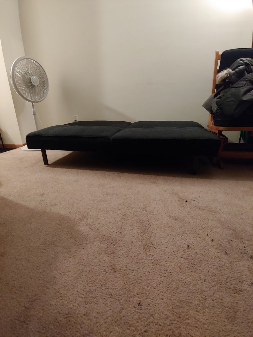 Black futon sleeper bed/couch