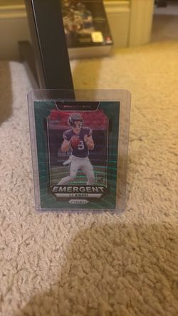 2024 Panini Prizm Emergent Green Wave Prizm JJ McCarthy #19 Rookie RC