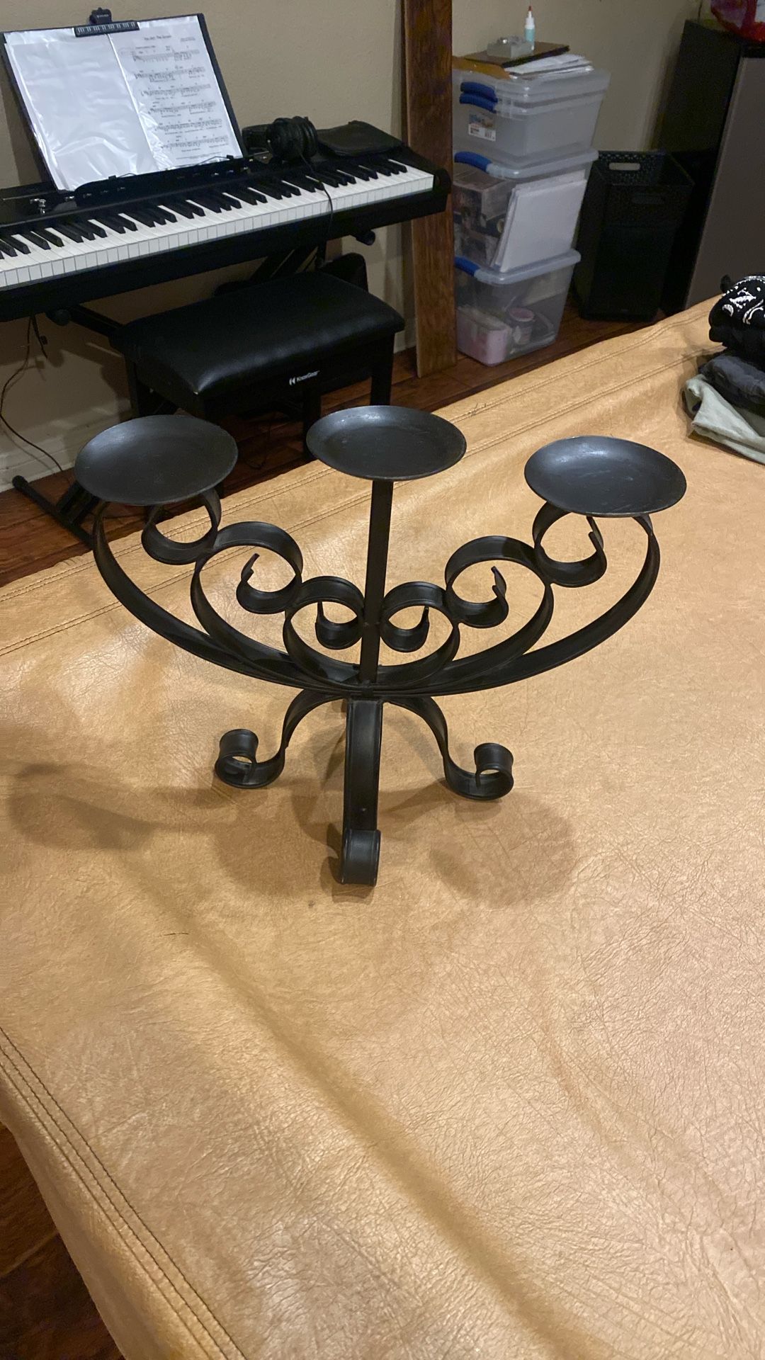 Black Metal Candle Holder