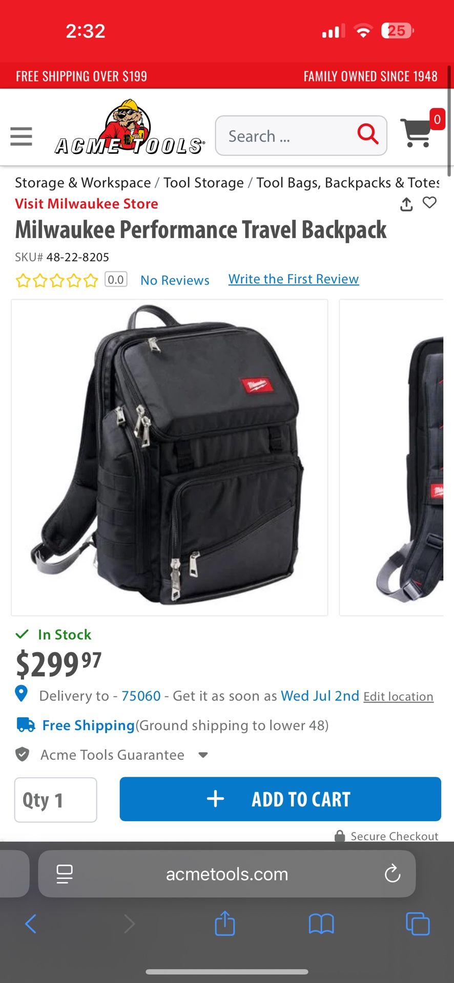 Milwaukee Performance Travel Backpack