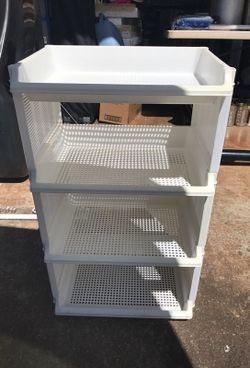 Plastic shelves