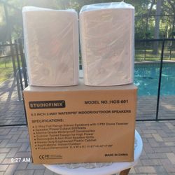 12 X 8 X 8 Outdoor Speakers (2)