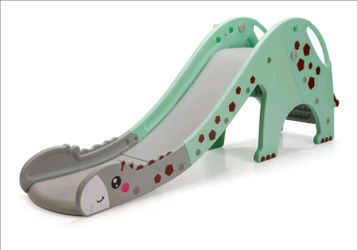 Topbuy Kids Giraffe Slide Baby Play Climber Slide Set with Basketball Hoop Green