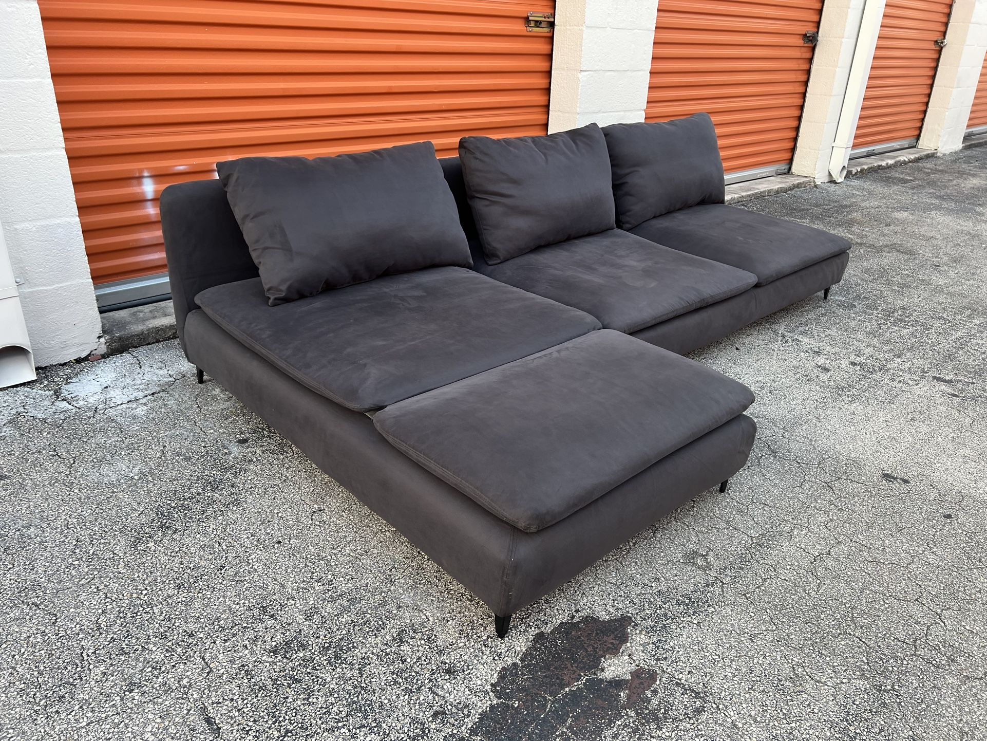 Modern Grey Cloud Sectional Couch