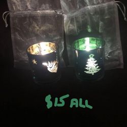 2 Candle Holders W Led Candles 