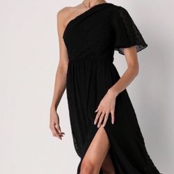 Lulus One Shoulder Elegant Dress 