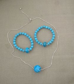 Sterling Silver 925 & turquoise necklace and bracelet
