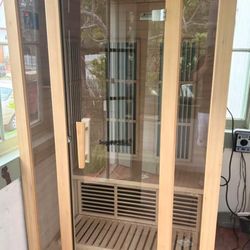 1-2 person sauna (3-4 ft wide x 3-4 ft deep x 6-7 ft high)