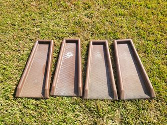 Set of 4 Downspout Water Diverters – Brown Plastic, Outdoor Drainage