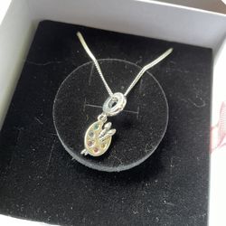 Pandora Artist pallet Charm Necklace 