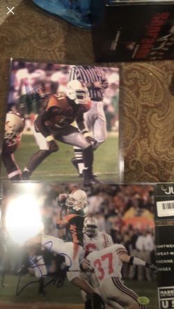 John vilma/ kellen winslow jr signed picture